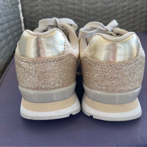 Vintage Havana Women's Washed Gold Glitter
Multi Ronit Star Lace-Up Sneakers SZ8 - Picture 5 of 8